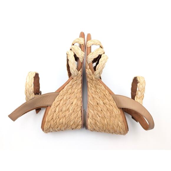 Andre Assous Milena Wedge Sandal Open Toe Women's Natural Size US6.5 EU37 - Picture 5 of 12